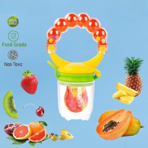 bpa-free-baby-fruit-feeder-pacifier-silicone-food-nibbler-with-rattle-handle-100-ml